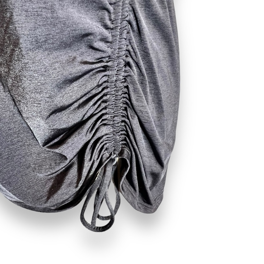 Athleta Women’s Heather Scrunch Rash Guard Charcoal Size Medium - Picture 2 of 8